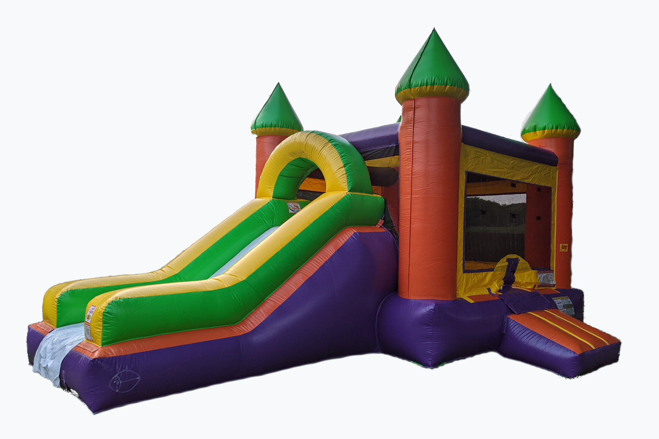 large combo bounce house with slide